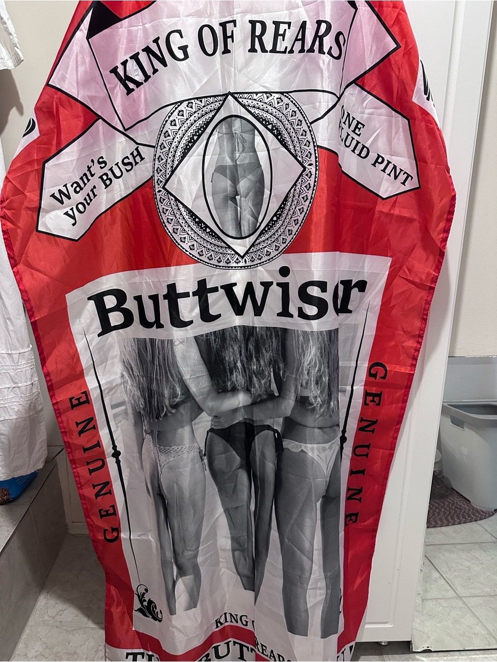 Buttwiser Wall Banner Joke Beer Merch 90s decor